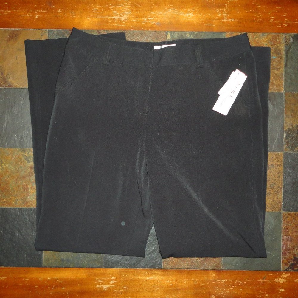 ATELIER BOUTIQUE Women's Black Dress Pants Size 14 NWT!! Retail $340
